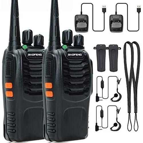 Baofeng BF-888S Walkie Talkie Radio Calls -1 Pair -With Earphones