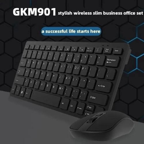 Wireless (GKM901) Portable Mini Bluetooth Keyboard and Mouse Combo – Compact, Ergonomic for PCs, Laptops, and Smart TVs
