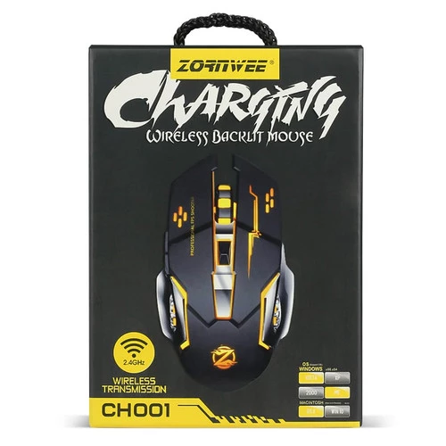 Zornwee Gaming Wireless LED RGB Backlight Rechargeable Mouse (CH001)