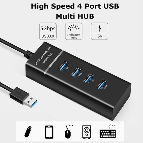 High Speed 4 Port USB 3.0 Multi HUB Splitter Expansion USB - Image 2