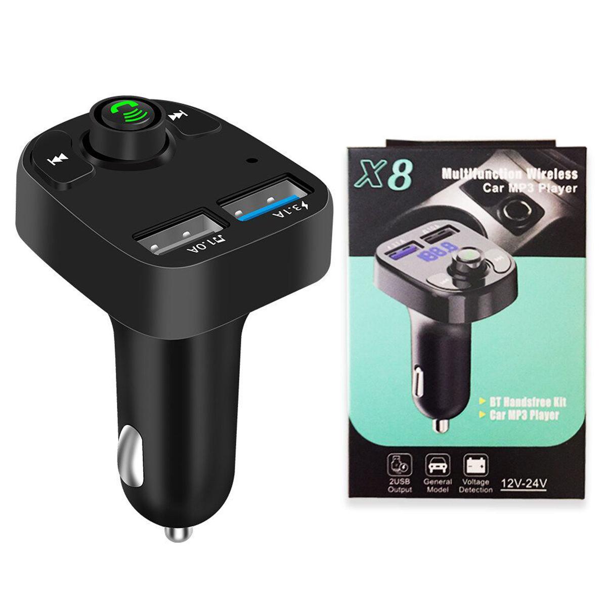 X8 Multifunctional Car MP3 Player – Bluetooth, FM Transmitter, USB & SD Card Support