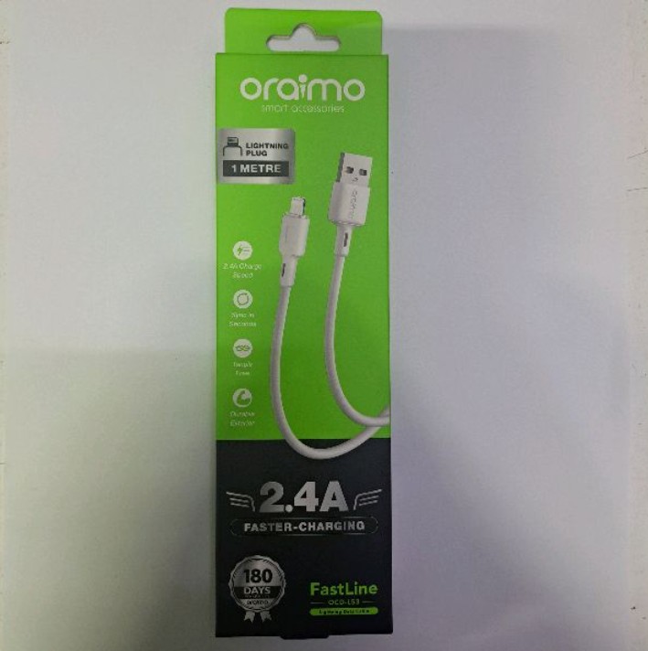 Oraimo FastLine Lightning Cable 1 Meter (OCD-L53) - Image 2