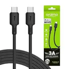Oraimo FastLine Type-C To C Super Fast Charging Data Cable - Black (OCD-154CC)